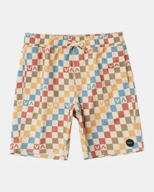 Boys Barnes Elastic Waist 16" Boardshorts - Latte