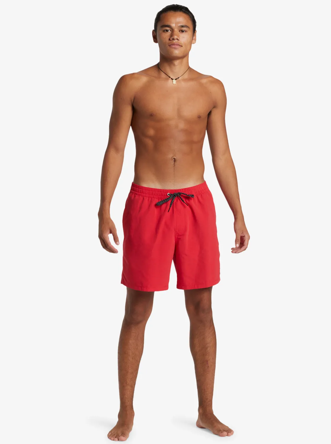 Everyday Solid 17" Swim Trunks - High Risk Red