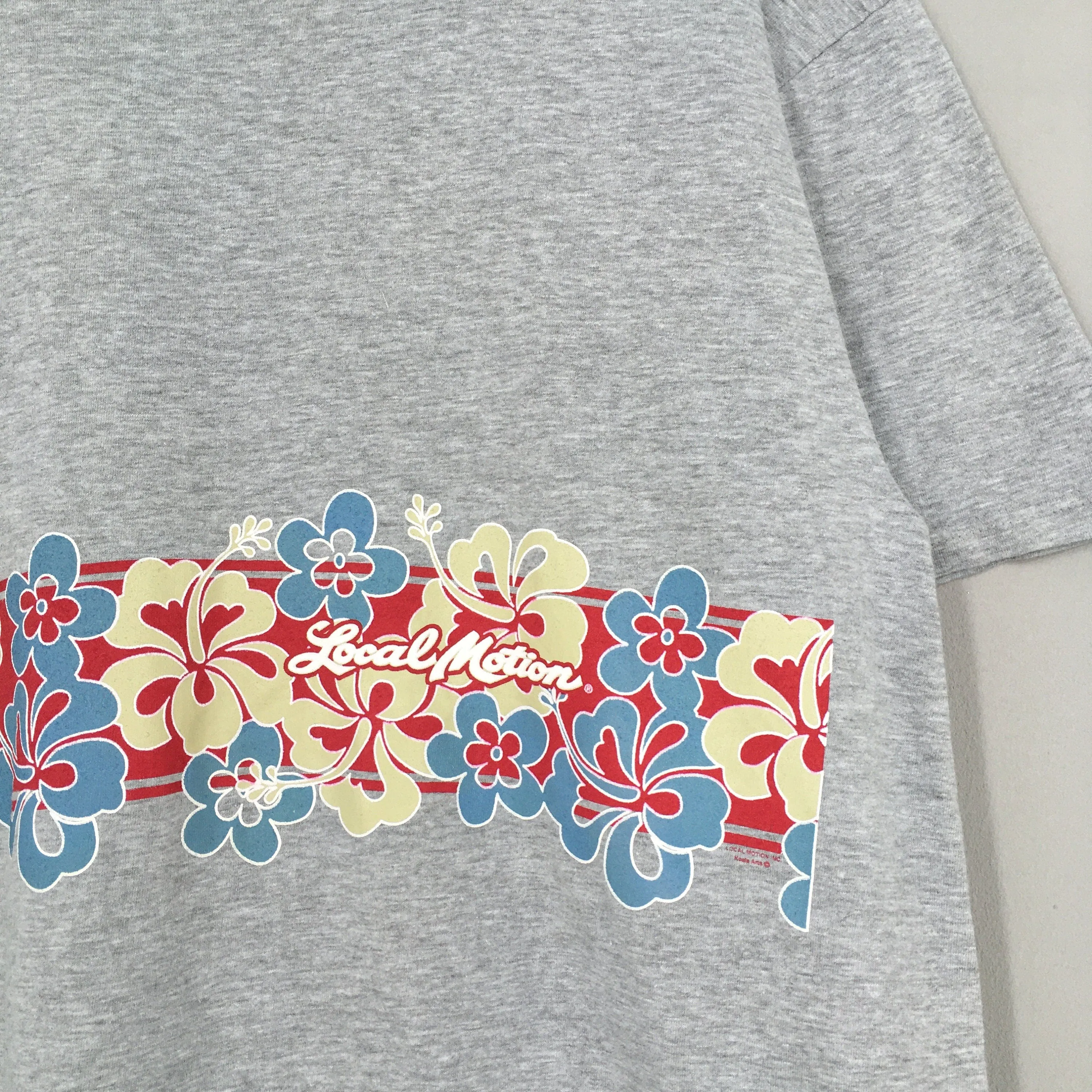 Local Motion Hawaii Surf Gray Tshirt XLarge