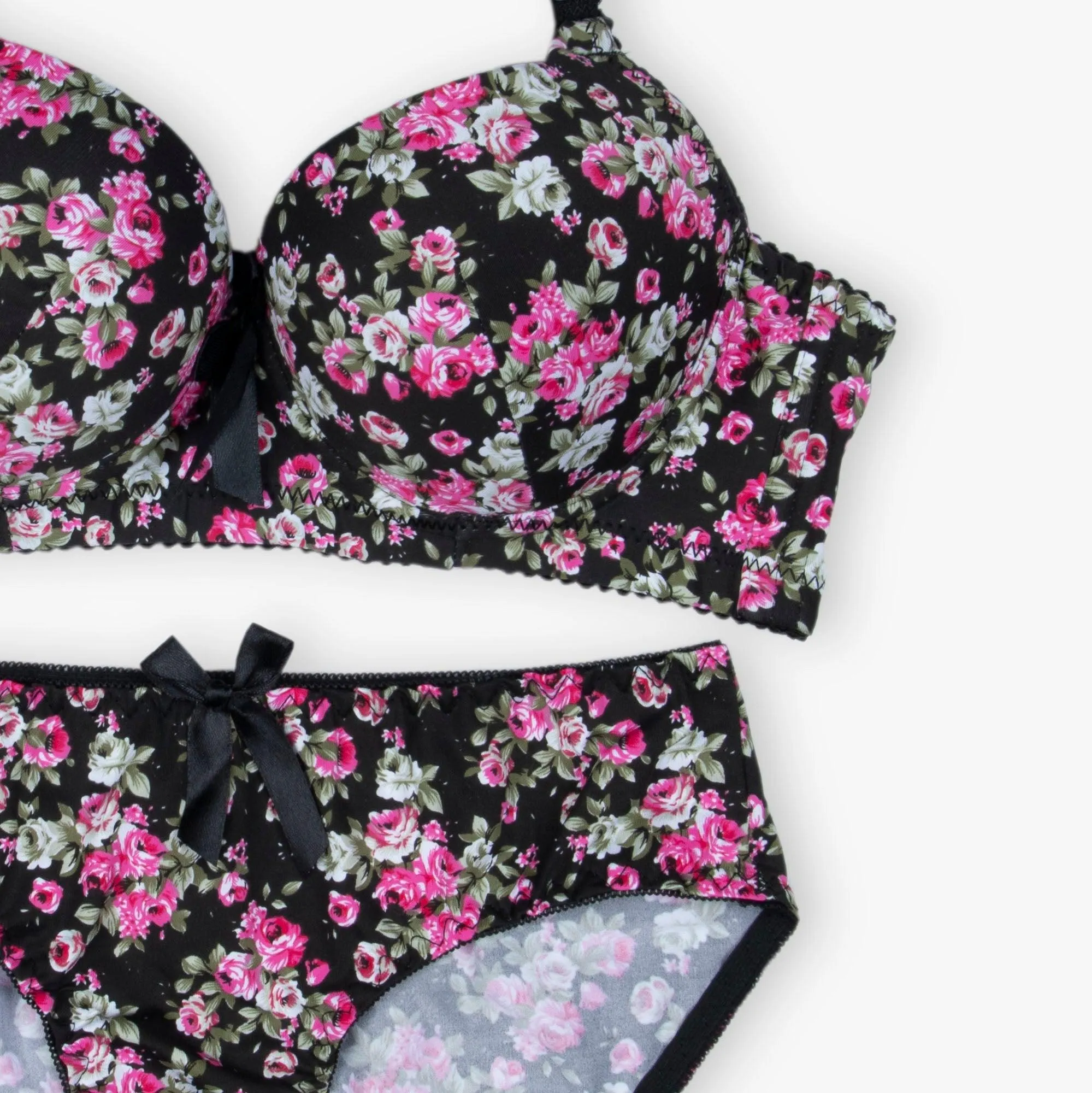 Red Imported Floral Padded Set